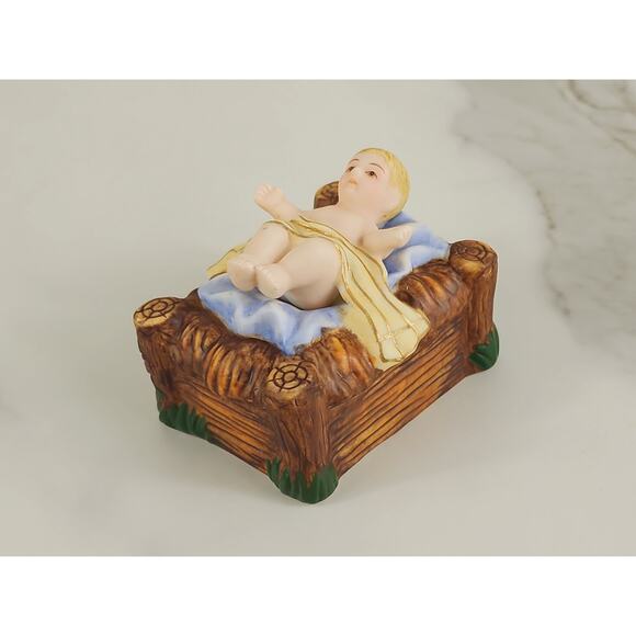Kinkade Christ Child Baby Jesus 2 1/4" Hawthorne Village 2001 Holy Family Vtg - Picture 3 of 13